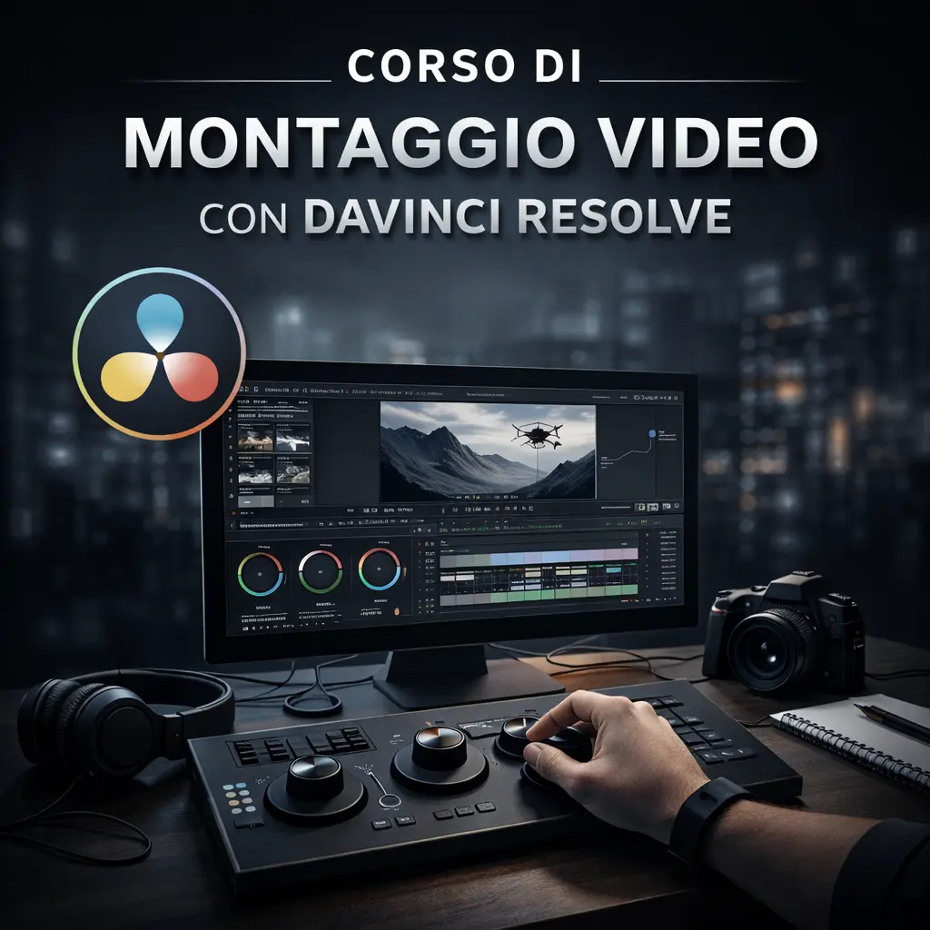 Corso di montaggio video con davinci resolve